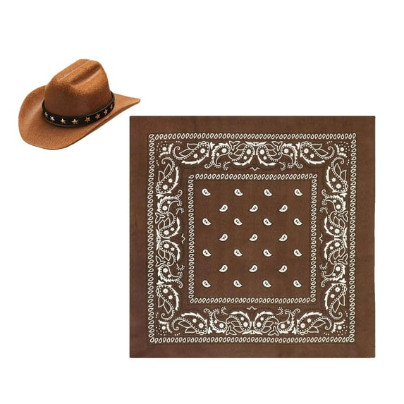 JoyMoreHome Western Cowboy Porch Goose Outfit for Lawn Outdoor, Plastic Goose Clothing Cowboy Hat and Scarf for Party Statue Outdoor Garden Patio Yard Decor