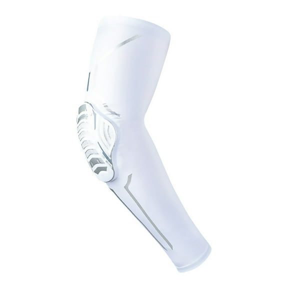 JoyMoreHome White L Code Arm Sleeves Compression Elbow Pads Use for Sports and Daily Support