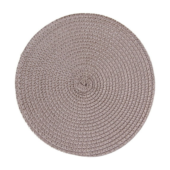 JoyMoreHome Woven Placemats, Boho Round Placemats Rattan Placemats, Wicker Water Hyacinth Place mats, Braided Place mats Set, Heat Resistant/Anti-Slip/Durable for Dinner Plate, Dining Table