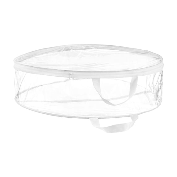 JoyMoreHome Wreath Storage Bag Clear Wreath Storage Container - Garland Holiday Artificial Wreath Storage Holder - Water Proof Transparent PVC - with Handles