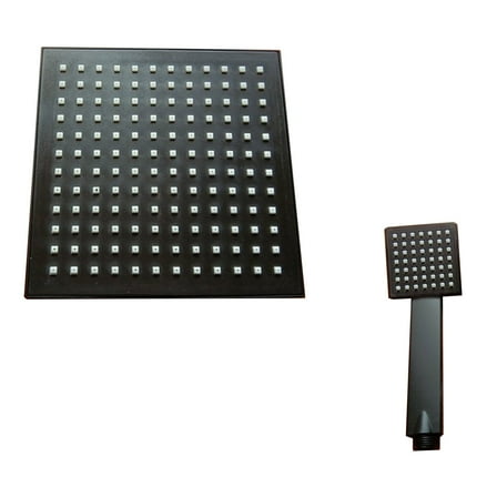 JoyMoreHome rain Shower Faucet Set Shower System Square Shower Head with Handheld, Waterfall Showerhead, Shower Faucet Trim Kits