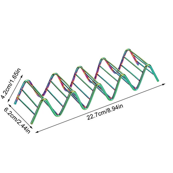 JoyMoreHome taco holder stand,Stainless Steel Taco Rack, Hold 4 or 5 Hard or Soft Shell Taco, Safe for Baking as Truck Tray
