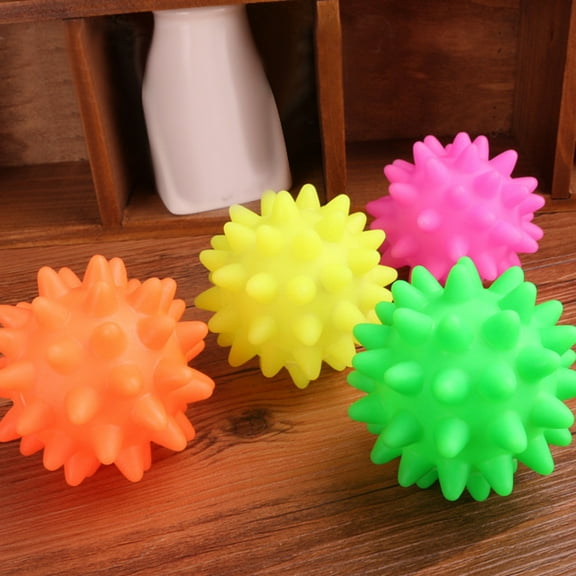 JoyMoreToys 1Pcs Random Color Spiky Ball Toy for Dogs, Capable of Producing Sound, Durable Dog Chew Toy Ball, for Indoor and Outdoor Interactive Entertainment Play