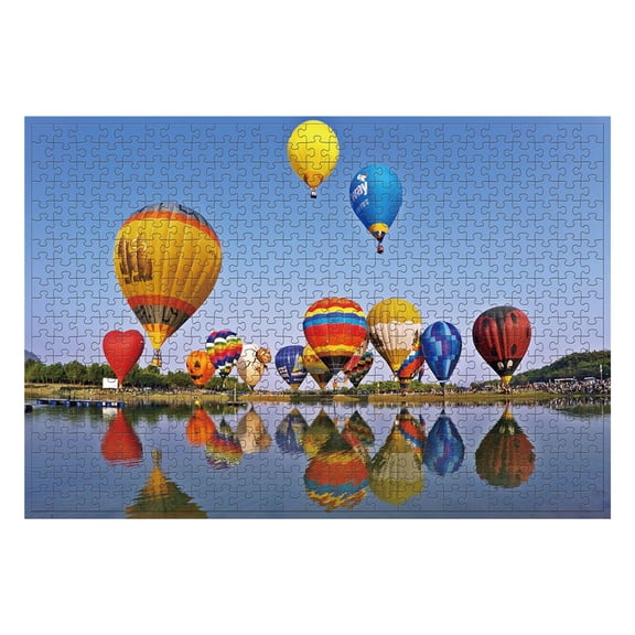 JoyMoreToys 500 Piece Puzzles for Adults Christmas Puzzle Beautiful Fire Balloon Scenery Personalized Birthday Gifts for Adults