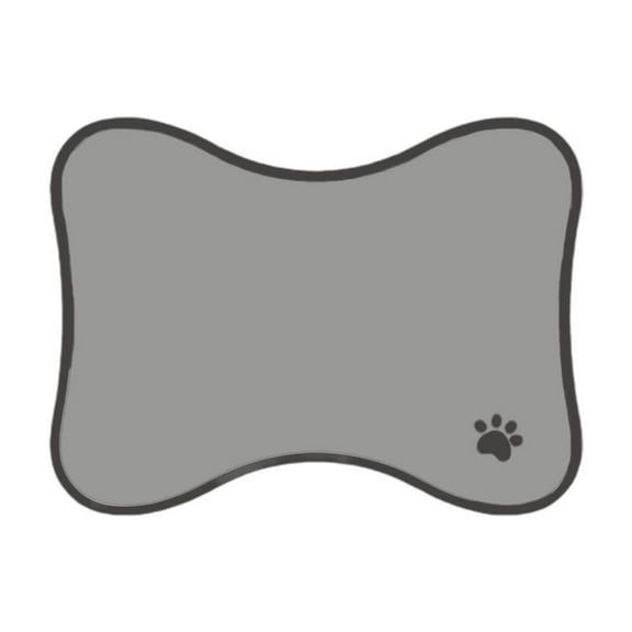 JoyMoreToys Bone Shape Non-Slip Pet Feeding Mat, for Under Pet Bowl Water Absorbent Feeding Supplies, Easy to Storage and Clean