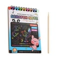 thumbnail image 1 of JoyMoreToys DIY Scratch Paper Drawing Pad, with Wooden Stylus Black Magic Scratch Art Pad for Drawing & Sketching, 1 of 6