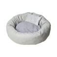 thumbnail image 1 of JoyMoreToys Round Pet Nest with Pillow for Small to Medium Dogs & Cats, 19.7x19.7x3.9 Inch, Soft Cozy Pet Bed with Non-Slip Bottom, for Indoor Outdoor Pet Rest Sleep, 1 of 8