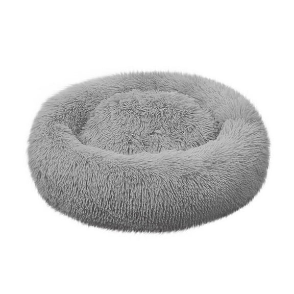 JoyMoreToys Soft Fluffy Round Calming Pet Bed, Cozy Plush Anti-Anxiety Pet Cuddler Bed with Non-Slip Bottom, for Small Medium Dogs and Cats
