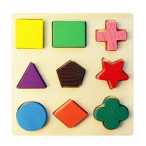 JoyMoreToys Wooden Shapes Block Puzzles for Toddlers 1-3 Years,Geometric Shape Pattern Blocks Brain Teaser Puzzles Educational Learning Puzzles Toys for Toddlers 2-4 Years Christmas Gifts for Kids