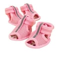 thumbnail image 1 of JoyMoreToys XL Code Mesh Breathable Dog Sandals, Non Slip Paw Protectors Adjustable Sandals, for Small Pet Dog Cat, Pink, 1 of 2