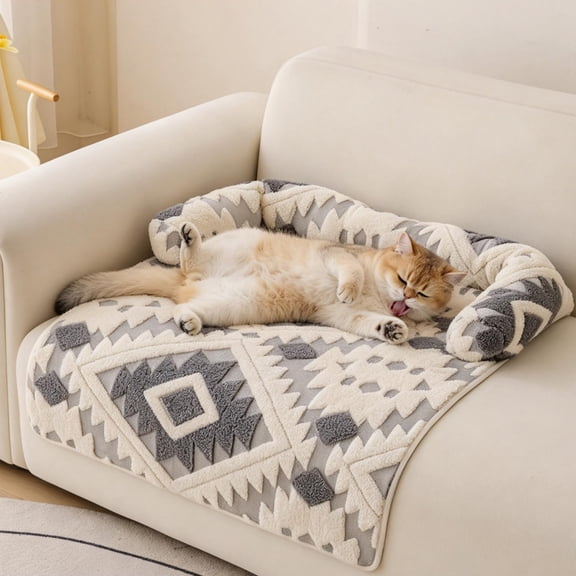 JoyPetto All‑Season Pet Bed, 31.5 x 23.6 in Soft Anti‑Scratch Non‑Slip Pet Sleeping Cushion Pad, Warm Comfortable Mat for Small Medium Dogs & Cats