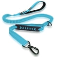 thumbnail image 1 of JoyPetto No-Pull Bungee Dog Leash with Dual Handle, 4-6ft Shock Absorbing Reflective Leash with Car Seatbelt Clip, Blue, 1 of 6