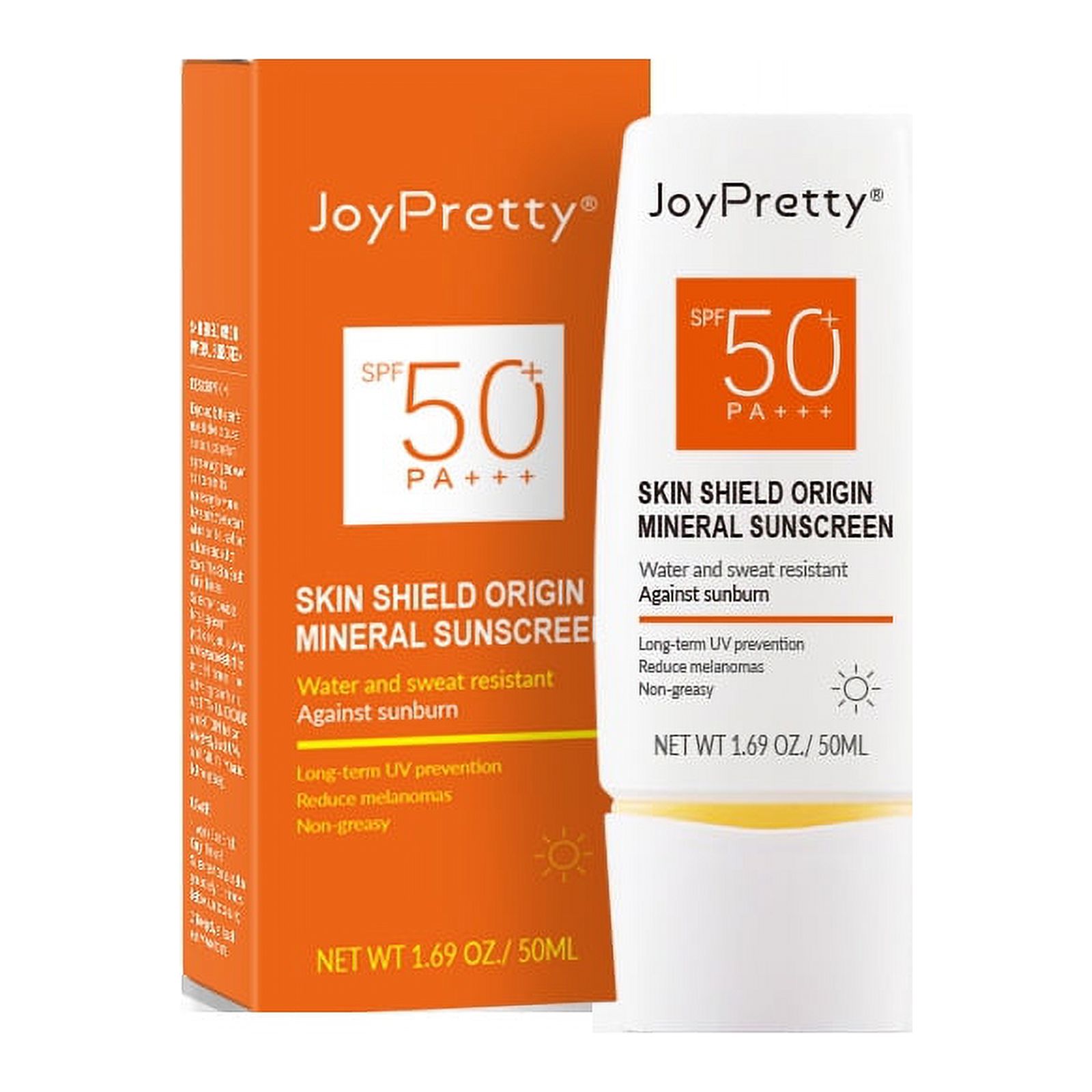 JoyPretty MINERAL SUNSCREEN LOTION SPF50 Broad Spectrum UVA UVB, Face