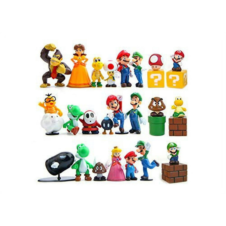 Super Mario Bros Figures Toys Cartoon Cake Toppers Super Mary Games Model  Dolls Mario, Luigi, Princess, Turtle, Mushroom, Orangutan