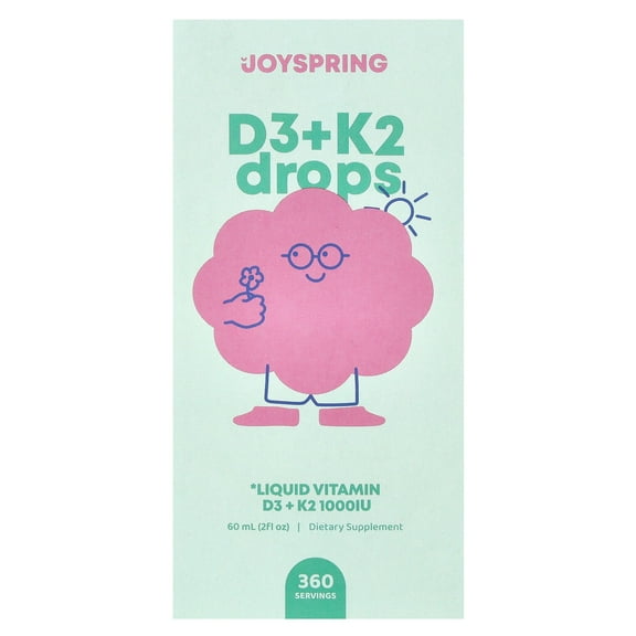 JoySpring Immune-Boosting 1000IU Vitamin D Drops for Infants and Children