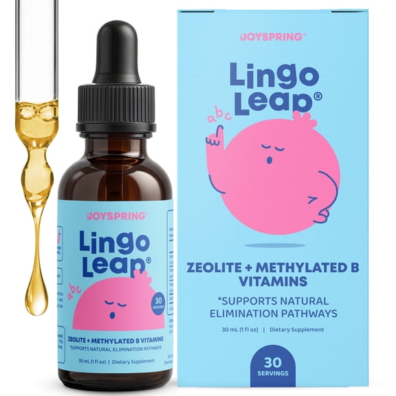 JoySpring LingoLeap Kids Methylfolate B9 Drops, Grape, 30 Servings