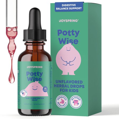 JoySpring Potty Wise Kids Digestive Drops, 30 Servings, Ages 2+