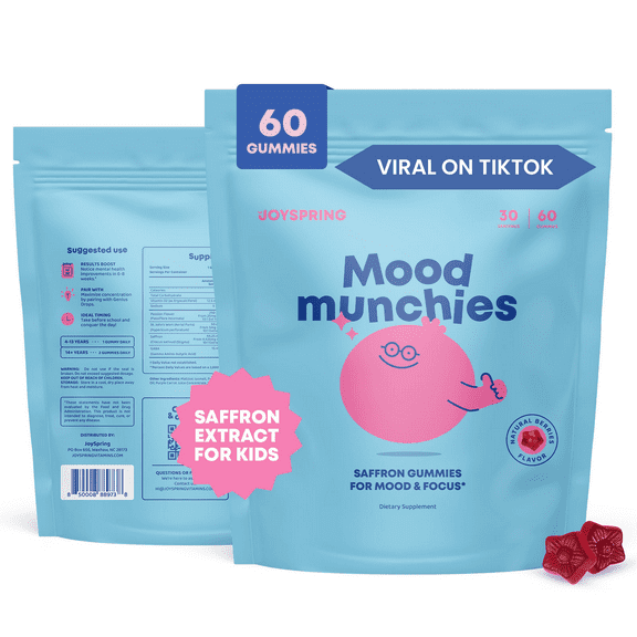 JoySpring Saffron Gummies for Kids Mood Supplement Support