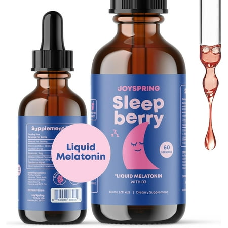 JoySpring Sleepberry 3mg Melatonin Drops for Kids - Natural Kids Sleep Aid
