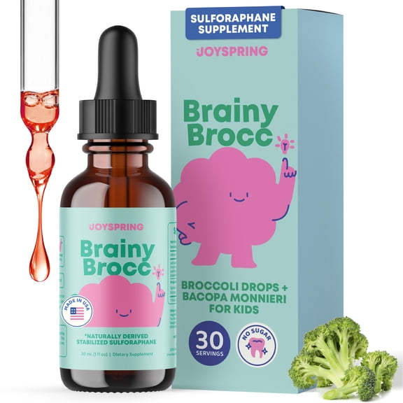 JoySpring BrainyBrocc Kids Sulforaphane Broccoli Drops, 30 Ct, 3+