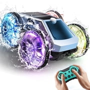 JoyStone RC Car for Kids, 4WD Amphibious Remote Control Car with LED Lights and 360° Rotating Stunts, All-Terrain Off-Road Monster Truck Toy Gift for Boys Girls