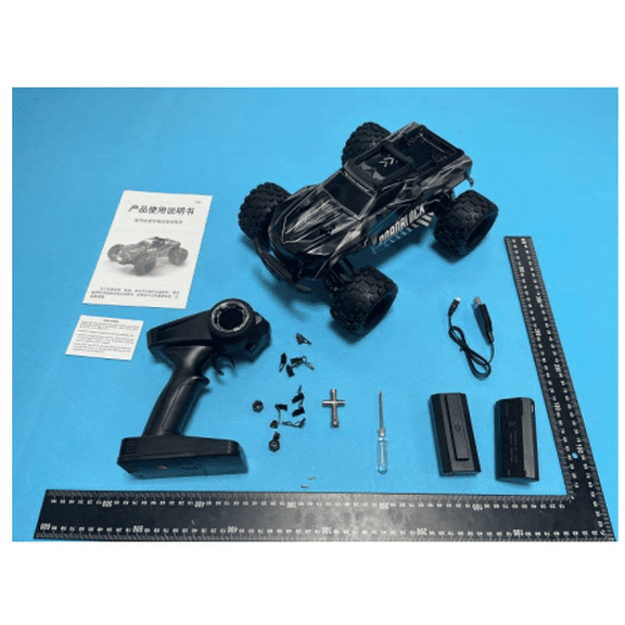 JoyStone 1:14 Fast RC Cars, Max 35+ mph Off-Road Hobby RC Trucks for Kids Adults, High-Speed Remote Control Car with Lights & Two 2S Lipo Batteries, Black