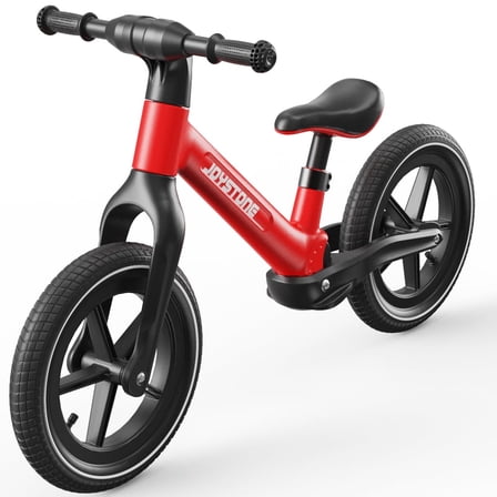 JoyStone 14 Inch Balance Bike for Kids, Toddler Balance Bike with Air Rubber Tires, Adjustable Seat, Lightweight No Pedal Training Bicycle, Gift Bike for 2-6 Boys Girls, Red