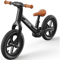 JoyStone 14 Inch Balance Bike for Kids, Toddler Balance Bike with Air Rubber Tires, Adjustable Seat, Lightweight No Pedal Training Bicycle, Gift Bike for 2-6 Boys Girls, Black