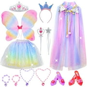 JoyStone 11 Pieces Princess Dress Up Toys for Toddler Girls 3-6 Years, Pink