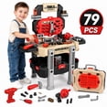 thumbnail image 1 of JoyStone 2 in 1 Kids Tool Bench Set, Pretend Play Tool Bench for Kids with Tools, Electric Drill and Transformable Tool Set, Learning Gift for Boys & Girls Age 3-5, Red, 1 of 9