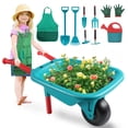thumbnail image 1 of JoyStone Kids Gardening Tool Set with Wheelbarrow, Watering Can, Gloves, Shovel, Rake, Apron, Durable Plastic, Ages 3-6, 1 of 12