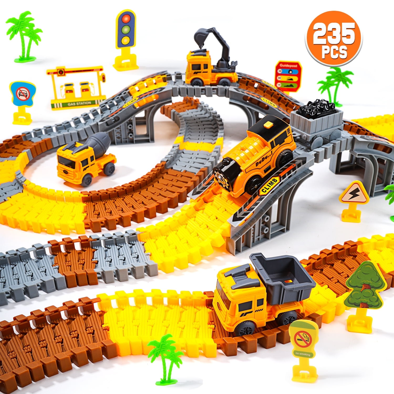 JoyStone 235 PCS Construction Race Tracks Toys, 4 PCS Construction ...