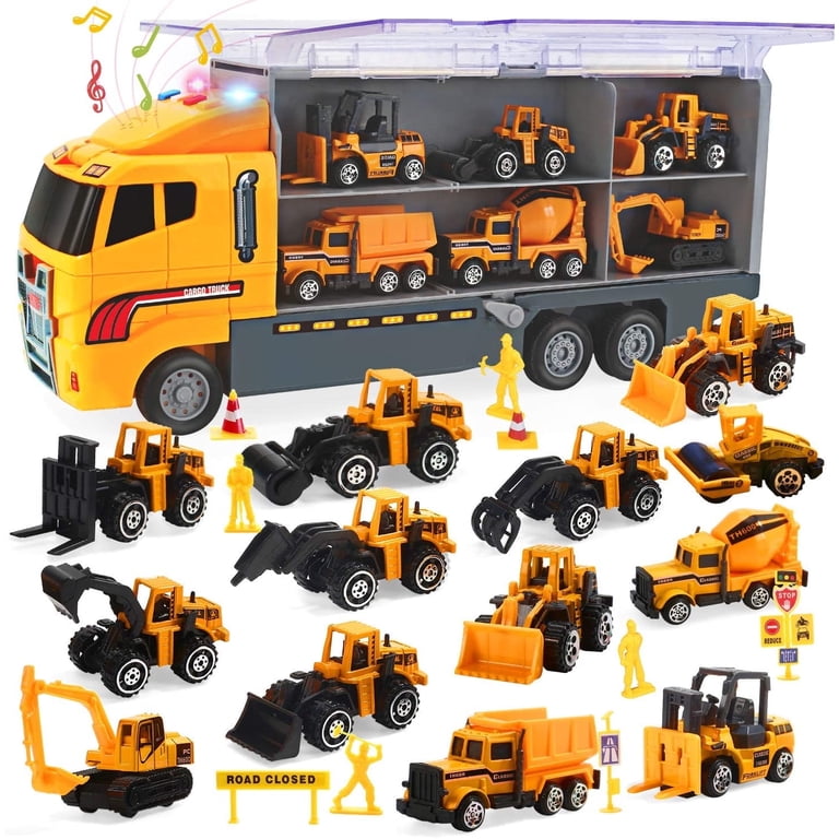 No21 ミニカー1/50 FM9 Construction Truck JoyStone 25 in 1 Construction Truck Set, 12 Mini Diecast Trucks