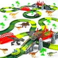 thumbnail image 1 of JoyStone 275 PCS Dinosaur Race Track Toys, Flexible Dinosaur Train Tracks Playset with 2 Dinosaur Cars and 8 Dinosaur Figures, Dinosaur Toys for Boy Girls, 1 of 11