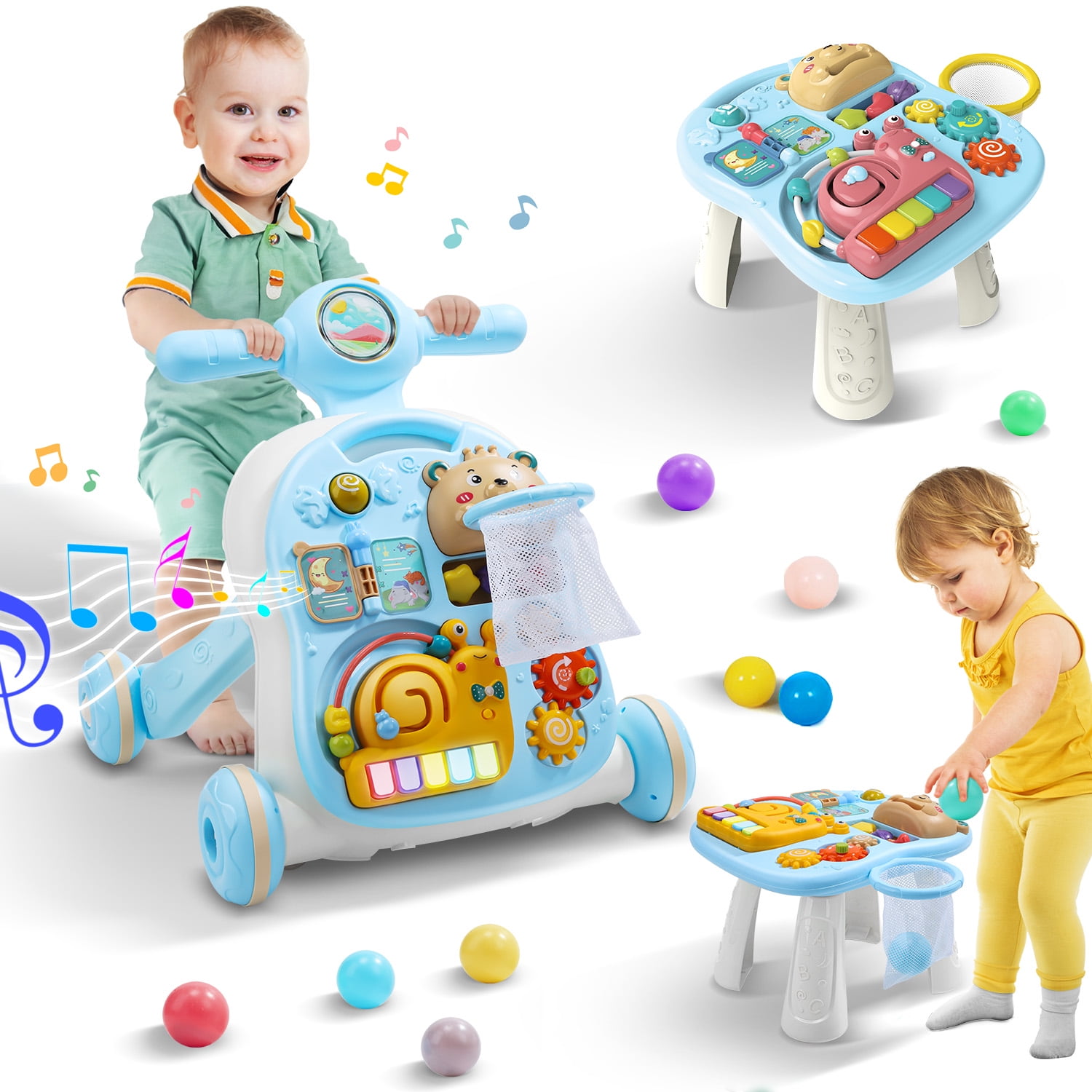 Free Shipping! JoyStone 2 in 1 Muscial Baby Walker and Activity Center ...
