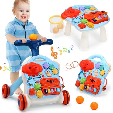 JoyStone 3-in-1 Baby Walker Baby Sit-to-Stand Learning Walker Kids Educational Toy Gift for Toddlers Infant Boys Girls
