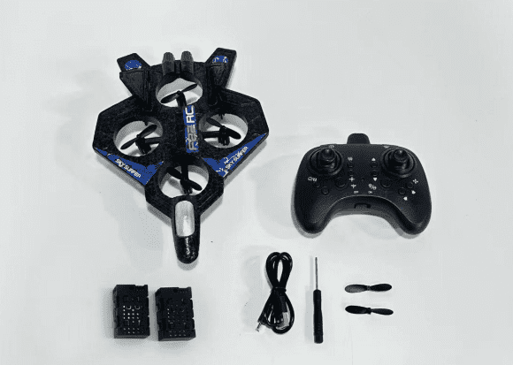 JoyStone Foam Remote Control Airplane, Jet Fighter RC Plane Stunt Drone Toy with LED Lights & 360° Spin, Easy to Fly RC Glider for Kids Adults
