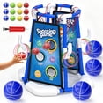 thumbnail image 1 of JoyStone 4-in-1 Floating Pool Basketball Hoop Set, Pool Toys with 4 Basketballs, Ring Toss and Sticky Ball Toss, Outdoor Summer Pool Games for Kids, Blue, 1 of 9