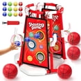 thumbnail image 1 of JoyStone 4-in-1 Floating Pool Basketball Hoop Set, Pool Toys with 4 Basketballs, Ring Toss and Sticky Ball Toss, Outdoor Summer Pool Games for Kids, Red, 1 of 10
