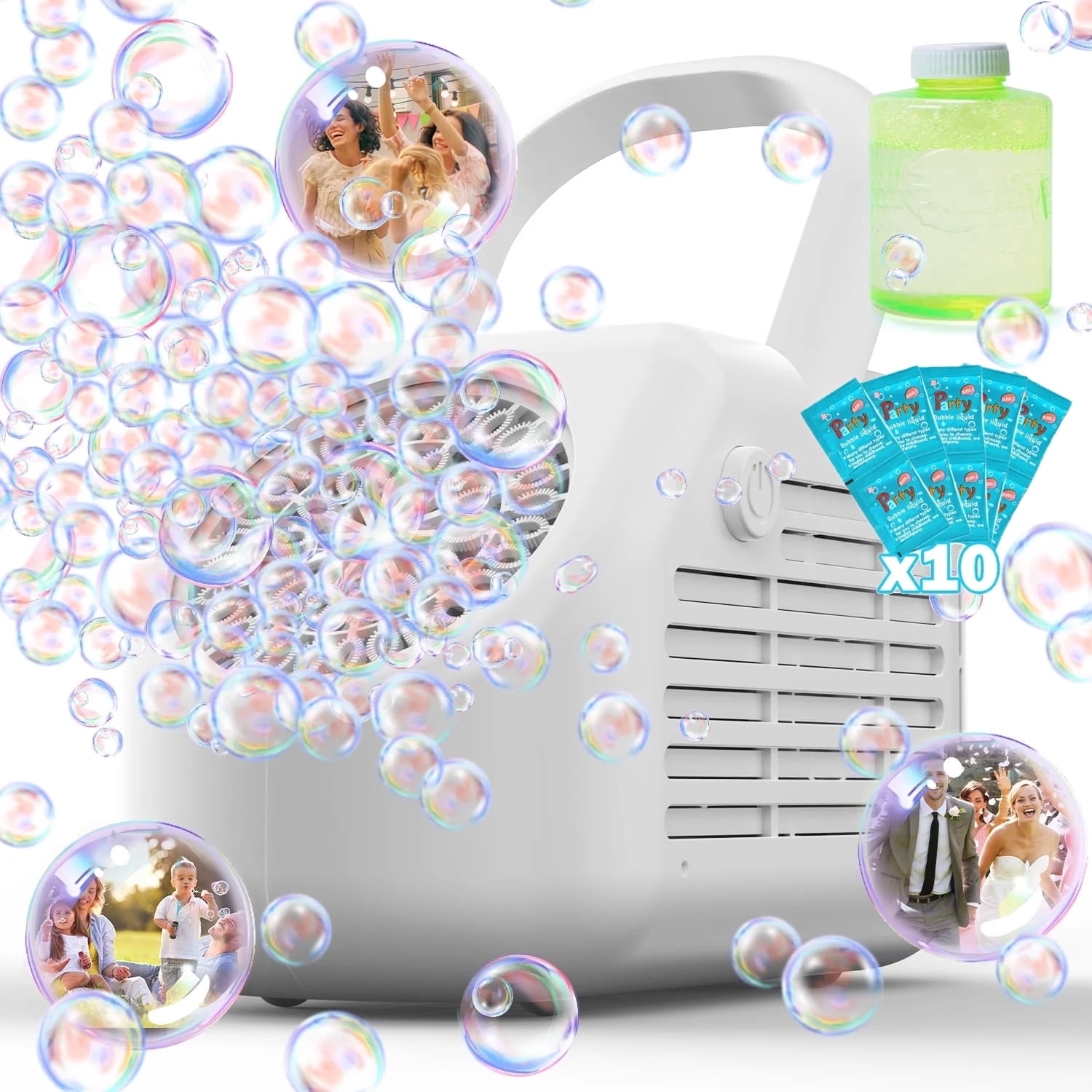 JoyStone 42-Hole Automatic Bubble Machine, High-Output Bubble