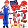 thumbnail image 1 of JoyStone 42PCS Tool Set Toddler Beginner Tool Set with Tool Box & Toy Chainsaw & Drill,Pretend Play Toys, Gifts for 3-7 Kids, 1 of 9