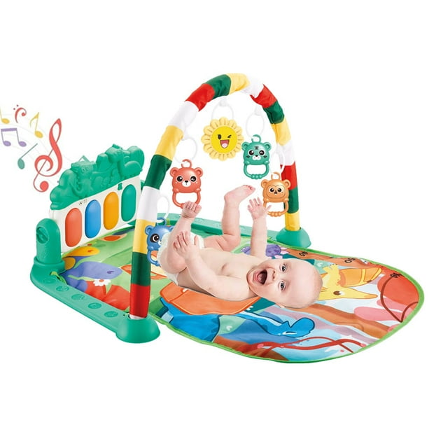 JoyStone Baby Gym Play Mat for Babies Tummy Time Mat, Play Music and