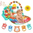 thumbnail image 1 of JoyStone Baby Gym Mat with Piano & Lights, Activity Tummy Time Mat for 0-12 Months, Green, 1 of 8