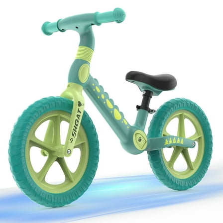 JoyStone Balance Bike Toys for Toddlers 18+ Months, Dinosaur Balance Bike with Adjustable Handlebar and Seat, No Pedals Bike Gift for Kids, Green