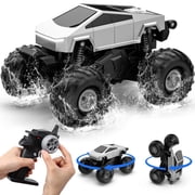 JoyStone Amphibious RC Car for Kids, 4WD Remote Control Monster Truck, All-Terrain Waterproof RC Truck with 360  Stunts, One-Key Stand-Up, LED Lights, Off-Road Toy for Boys Girls