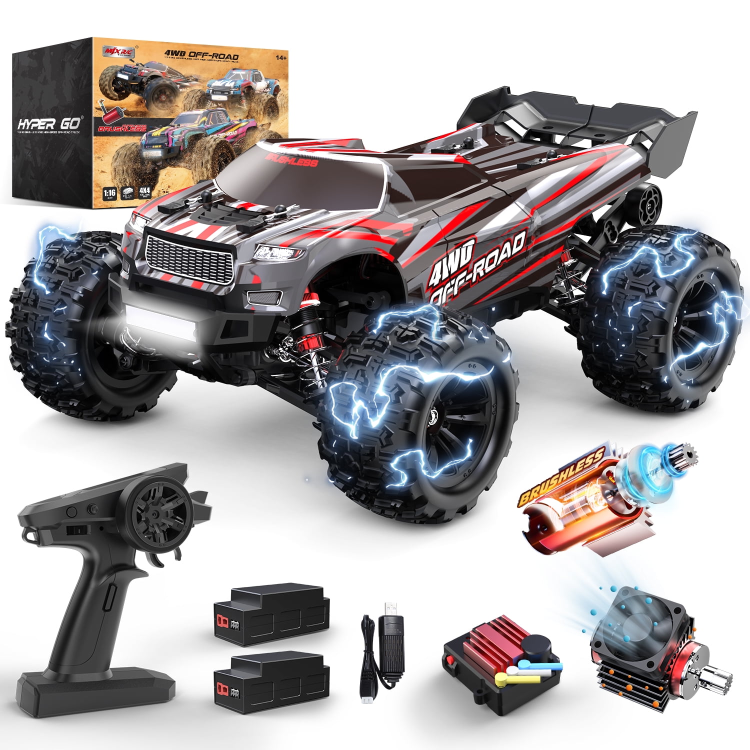 .com: Customer reviews: YONCHER YC200 Remote Control Car, 1:16 RC  Cars for Adults, 45+km/h High Speed RC Monster Trucks 4x4 Offroad  Waterproof, Remote Control Car for Boys 8-12, 4WD Hobby Fast RC