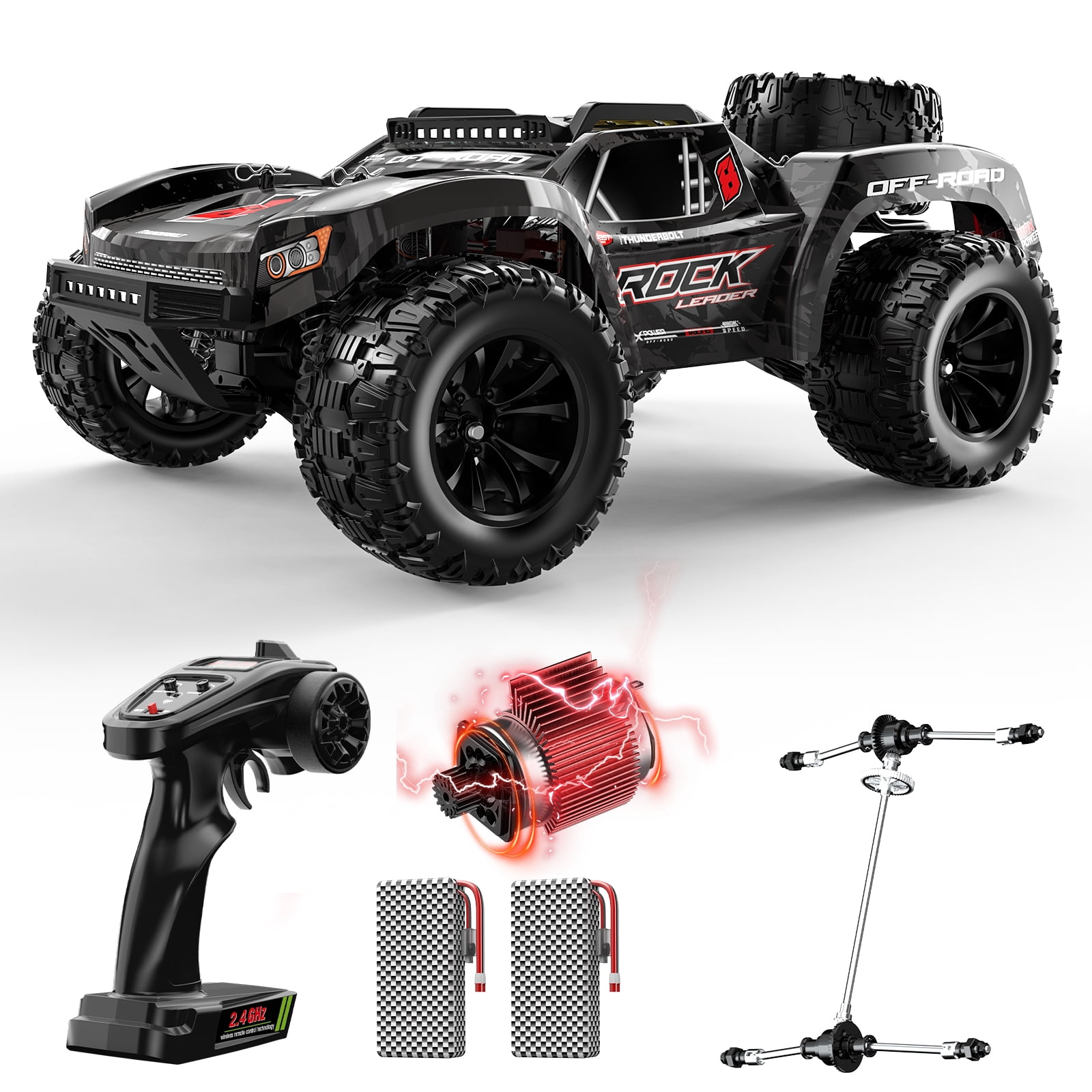 JoyStone 1:14 All Terrain RC Car RTR Buggy, Max 40+ MPH Off-Road Monster Truck, Hobby Electric Fast RC Truck for Adults Boys, Black