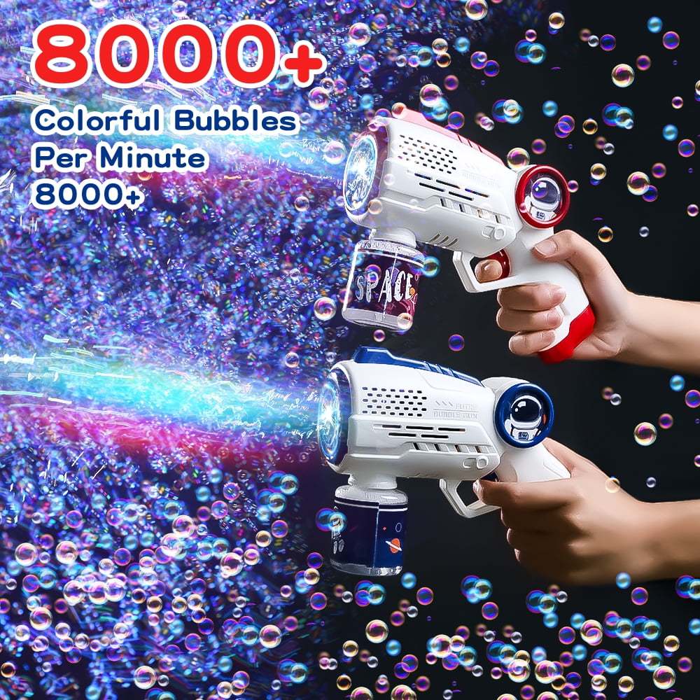 JoyStone Bubble Guns Machine for Toddlers, Automatic Light up Bubble