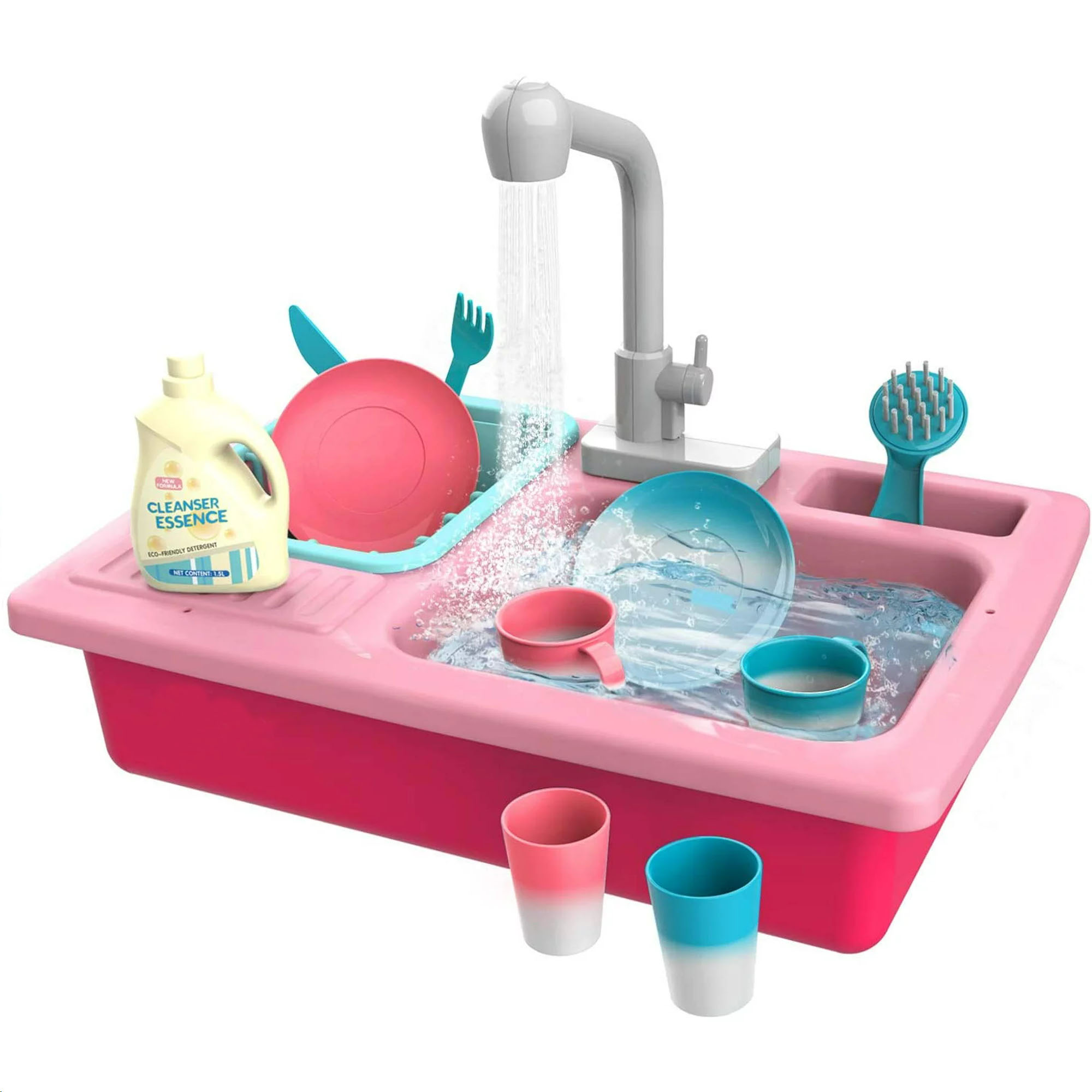 JoyStone Color Changing Play Kitchen Sink Toys, Children Electric