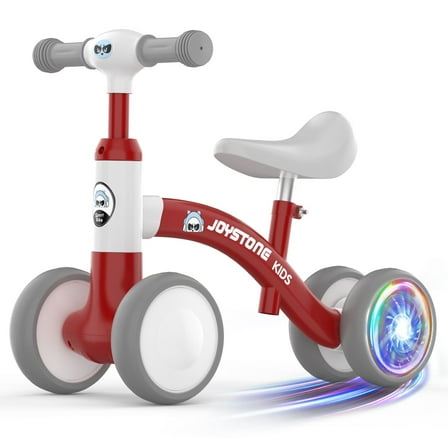 JoyStone Baby Balance Bike, No Pedal 4 Silence Wheels & Soft Seat, Adjustable Handlebar Seat, Toys for 1 Year Old Boy Girls Gifts, Red